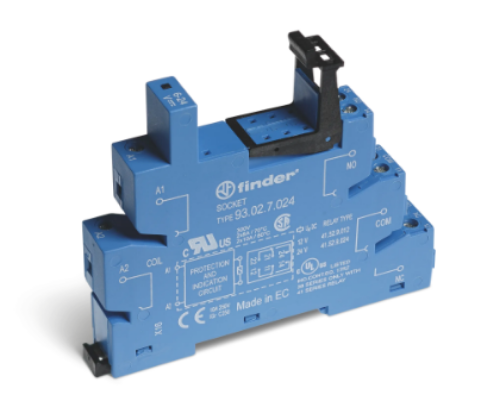 Изображение Releepesa 93.02, 2CO, 6-24VDC, LED, kruviklemm, Finder 