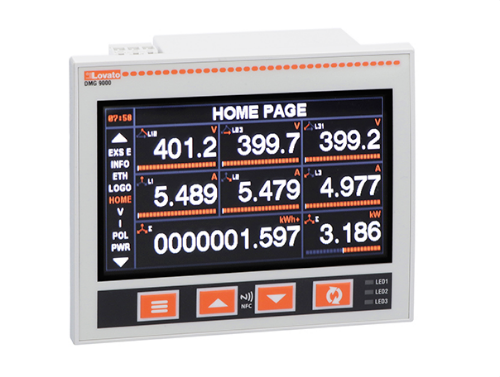 Изображение Võrguanalüsaator DMG8000 LCD, Ethernet, mäluga, täpsus 0.2, laiendatav max. 3 moodulit, IP65, Lovato