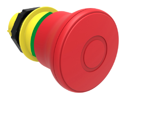 Изображение Surunupp seen LPC, AVARII-STOP, PUNANE, fikseeruv, tõmmatav, ø40mm IP66, ilma adapterita, Lovato 