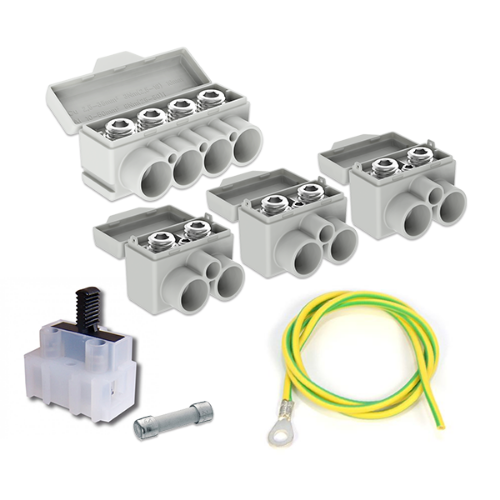 Изображение Valgusti masti klemmikomplekt SLT50-4, sulariga 6A, Al 10-50/Cu 2.5-35 mm2 1000V, Morek 