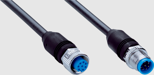 Изображение Andurikaabel PUR + pesa ja pistik otse, A-coded, varjestatud, (3m+M12 8-pin), SICK 