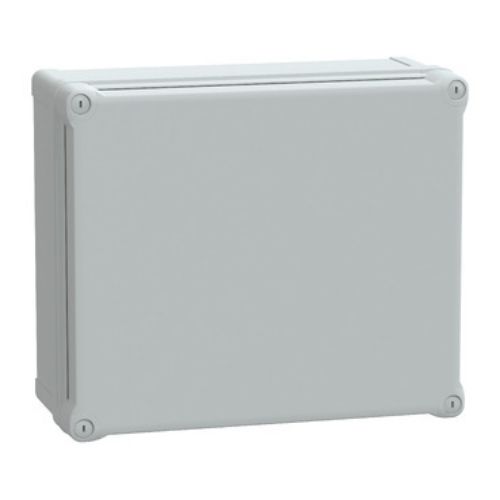 Изображение ABS paigalduskarp 341x291x168mm, siledad küljed, hall, IP66, Schneider