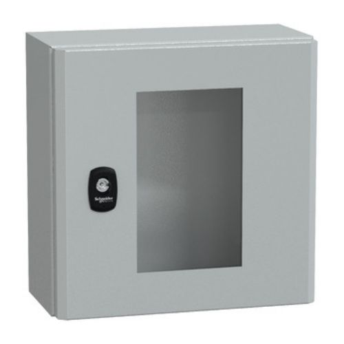 Изображение Metallkilp aknaga 300x300x150 IP66, mont. plaadita, Schneider 