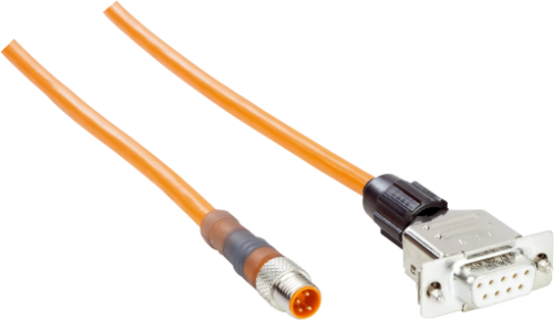 Изображение Kaabel PVC 2M, pistik M8 4-pin, pesa rs-232(D-Sub, 9-pin), Sick