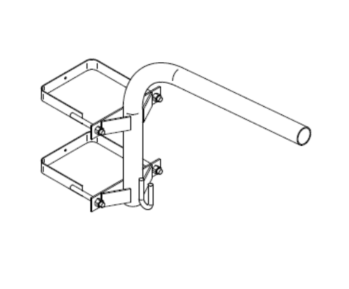 Picture of Valgusti kandur betoonpostile 5 L0,6m+0,4m+konks 2 x kinnitusklamber Konsool 