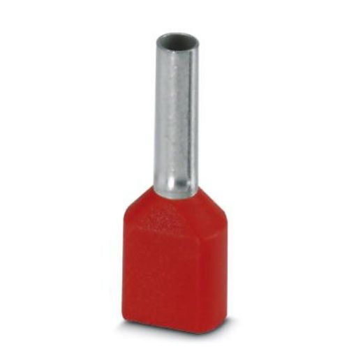 Picture of Cu-otsahülss 2x1-8 kraega, punane (100tk/pk), Phoenix 
