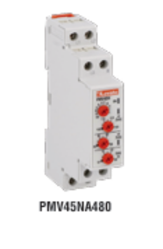 Picture of Pingekontrollirelee PMV, 3F+N, kadu/järjestus/min/max, 1CO, 220-277/208-480VAC, Lovato 