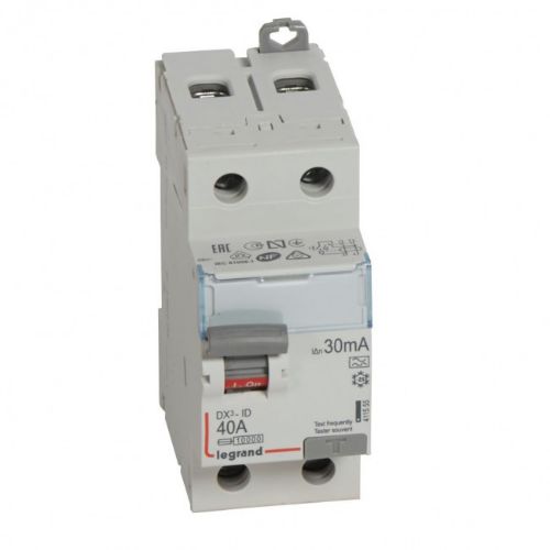 Picture of Rikkevoolukaitse DX3-ID, 2P, 40A, A, 30mA, Legrand 