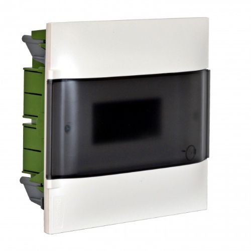 Picture of Süvistatav moodulkilp kiviseina Practibox S, transparent uks 12m, IP40,  PE/N latiga, Legrand 