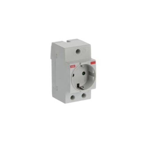Picture of Pistikupesad DIN-liistule hall (RAL7035) 16A lapsekaitsmega, ABB 