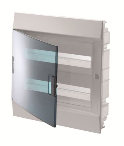 Picture of Süvistatav moodulkilp Mistral 24m(2x12). läbipaistva uksega IP41 PE/N latiga, ava 417x312x79mm, ABB 