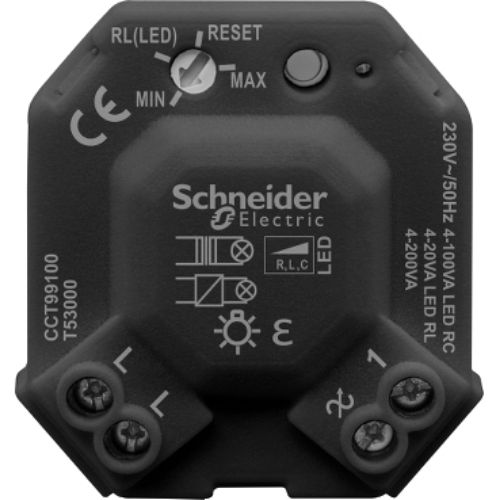 Picture of Universaalne LED dimmeri sisu seadmetoosi, 4-100VA 230V (dimmerdatav surulülitiga), MERTEN 