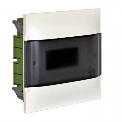 Picture of Süvistatav moodulkilp kiviseina Practibox S, transparent uks 8m, IP40, PE/N latiga,, Legrand 