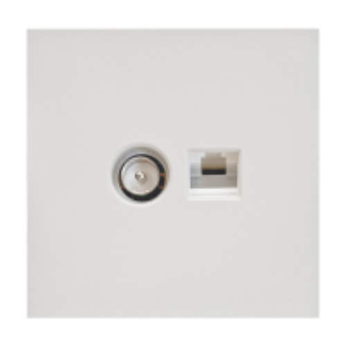 Picture of Arvutipesa RJ45 + TV-pesa Creamy IP20 Bora